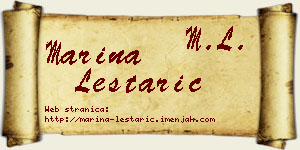 Marina Leštarić vizit kartica